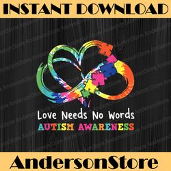 love needs no words heart puzzle autism awareness easter day png, happy easter day sublimation design
