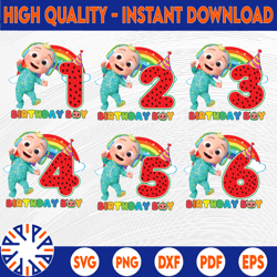 cocomelon birthday boy family bundle, cocomelon png, birthday party, png files for print and sublimation