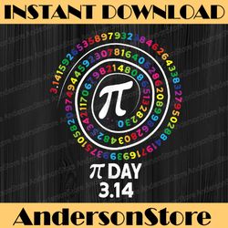 pi day spiral color numbers 3.14 happy pi day pi day, funny pi day, math 14th png sublimation