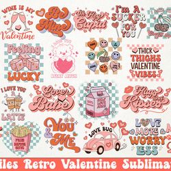 25 files of retro valentine png valentine sayings sublimation graphic design