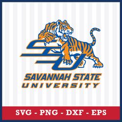 Savannah State Tigers Svg, Savannah State Tigers Logo Svg, NCAA Svg, Sport Svg, Png Dxf Eps File