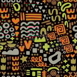 african modern minimal childish vector hand drawn vector set