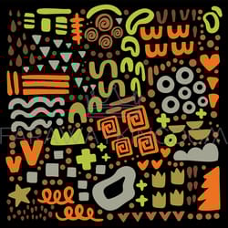 modern african minimal childish vector hand drawn vector set