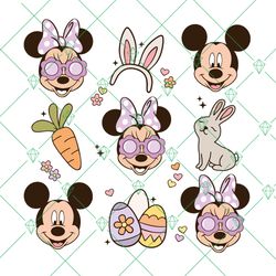 Easter Mickey Doodles Svg, Bunny Svg, Easter Day Svg Instant Download
