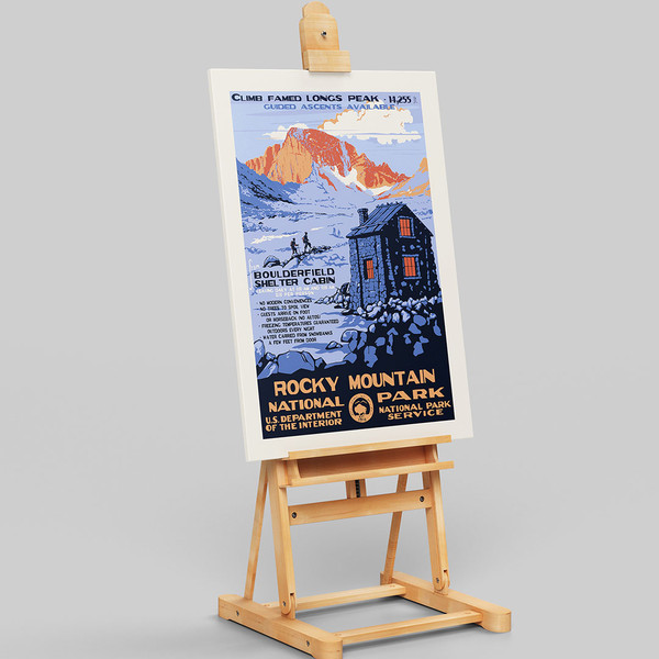 Rocky Mountain National Park - vintage WPA poster National parks National park service Lake house decor.jpg