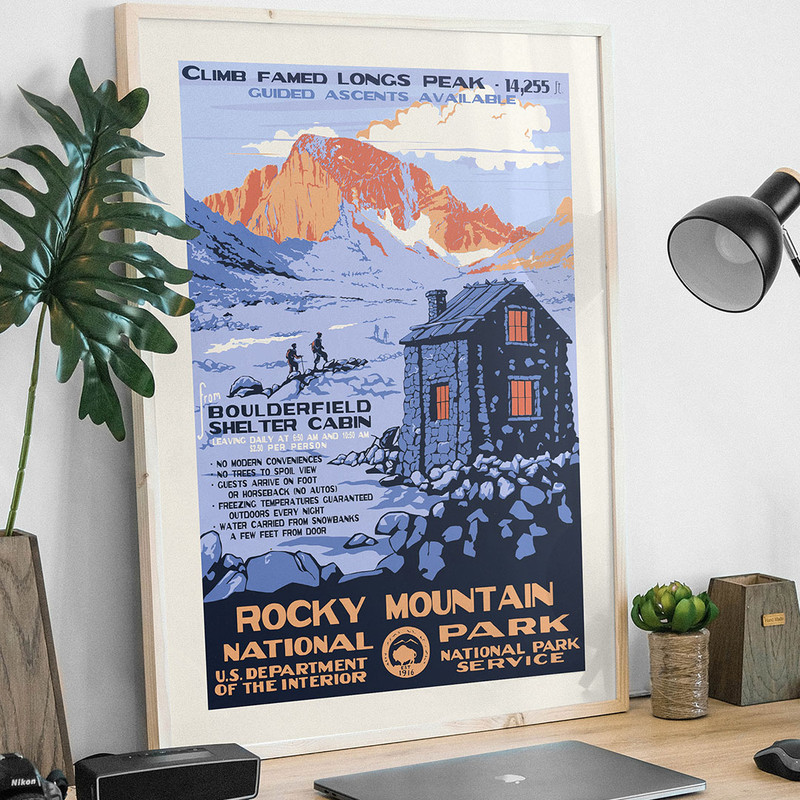 Rocky Mountain National Park - vintage WPA poster, 1938 National parks National park service.jpg