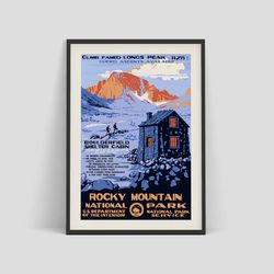 Rocky Mountain National Park - vintage WPA poster, 1938