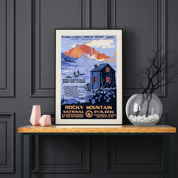 Rocky Mountain National Park vintage WPA poster, 1938 National parks.jpg