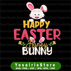 Happy Easter Honey Bunny PNG, Floral Rabbit PNG, File For Sublimation, Printable, Digital Download