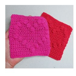 Crochet pattern granny square,  crochet square pattern, crochet heart, crochet valentines day gift, crochet doily
