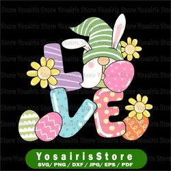easter svg, easter gnome svg, easter love svg, easter sublimation, easter shirt design, easter print, easter download