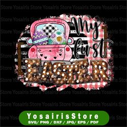 my first easter png, easter truck png, sublimation design | hand drawn png | digital download | digital artwork