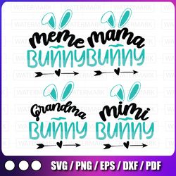 grandma bunny svg, bunny svg, grandma svg, easter svg, easter bunny svg png, gift for grandma, easter gift