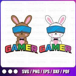 easter bunny gamer svg, rabbit easter day gaming boys girls kids svg, video game controller svg, happy easter svg,