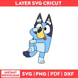 Bluey Dog Hard Portable Svg, Bluey Birthday Svg, Bluey Characters Svg, Png, pdf, dxf digital file