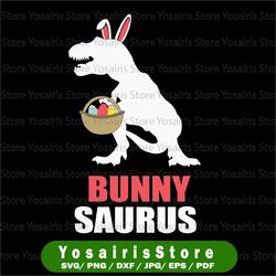 bunny saurus svg, bunny dinosaur svg, funny boy easter svg, kids easter svg, boy dino easter shirt design | includes svg