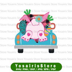 Easter png, Easter truck PNG, Easter bunny sublimation, bunny Clipart, Easter Vintage Truck Clipart , plaid truck png