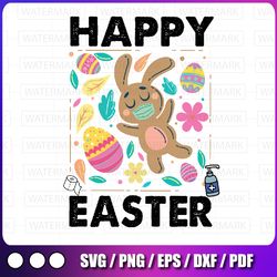 happy easter day png, easter bunny, bunny ears png, funny easter, bunny, sublimation design downloads