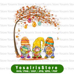 tree easter gnomes png sublimation design, easter sublimation png, easter day png, easter gnome png, gnome with egg png