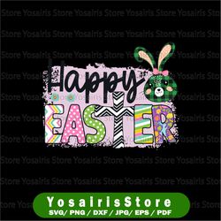 happy easter png sublimation design, easter sublimation png, happy easter bunny png,easter day png, bunny ears png
