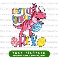 happy eastersaurus rex png, easter dinosaur t-rex png, sublimation design download, easter png, kids easter, easter