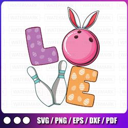 bowling ball & pins bunny ears svg, egg hunting easter bowling svg bowling ball svg png
