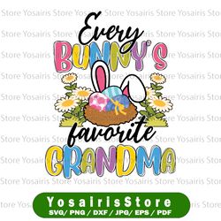every bunny's favorite grandma png easter sublimation rabbit bunny hunting crew egg hunt spring easter png design
