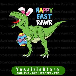 happy east-rawr, easter svg, bunny saurus svg, dinosaur svg, happy easter t rex, funny t rex sayings, dino, svg files