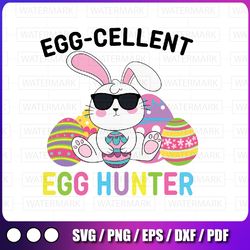 kids eggcellent egg hunt svg, easter bunny svg, cricut silhouette dxf, easter teacher shirt svg