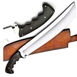 machete knife bushcraft, camping machete knife, micarta handle with sheath