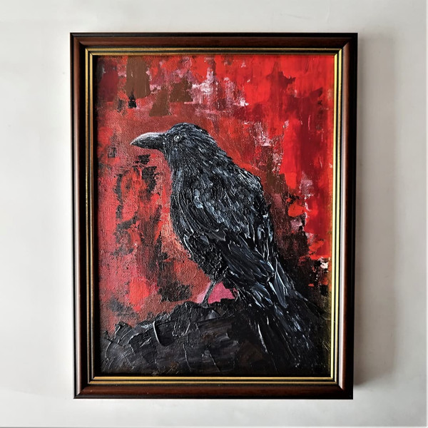 Acrylic-painting-of-crow-impasto-art-wall-decoration.jpg