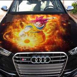 Anime Super Saiyan God Car Hood Wrap Full Color Graphics Decal Vinyl Sticker 9