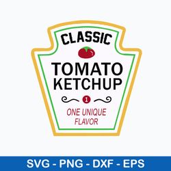 classic tomato ketchup one unique flavor svg, png dxf eps file