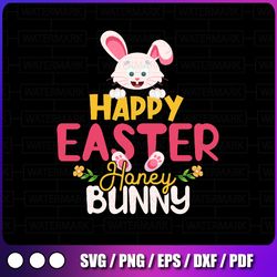 happy easter honey bunny png, floral rabbit png, file for sublimation, printable, digital download,