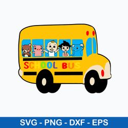 cocomelon bus arica svg, cocomelon svg, school bus svg, png dxf eps file