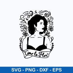 como la flor selena quintanilla svg, selena svg, png dxf eps digital file