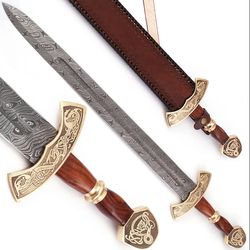 Damascus Sword, Viking Sword, Battle ready swords, handmade sword, Hunting Sword