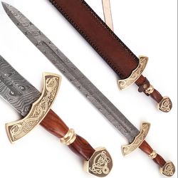 damascus sword, viking sword, battle ready swords, handmade sword, hunting sword