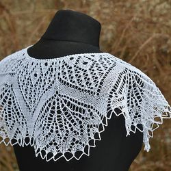 knitted lace collar for women, vintage lace collar, detashable collar