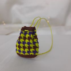 doll crocheted backpack | doll miniature bag | accessory for barbie and other dolls 1:6