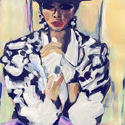 original painting with portrait of a woman fauvism art woman portrait painting beautiful woman art gift ideas decor art