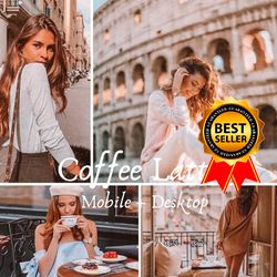 coffee latee preset mobile lightroom summer preset bright colors preset insta blogger mobile preset dng photografy