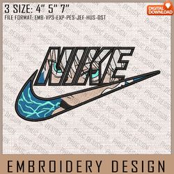 Killua Nike Embroidery Files, Nike Embroidery, Hunter x Hunter, Anime Inspired Embroidery Design