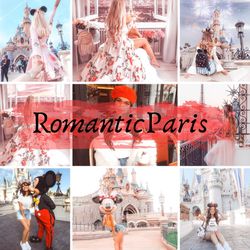 Romantic Paris preset Mobile lightroom Summer preset Bright color preset Insta blogger Mobile preset Dng Photografy