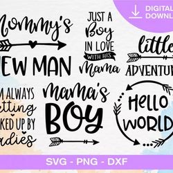 BABY BOY SVG BUNDLE - SVG, PNG, DXF, EPS, PDF Files For Print And Cricut