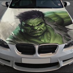 Vinyl Car Hood Wrap Full Color Graphics Decal Hulk Sticker