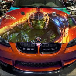 Vinyl Car Hood Wrap Full Color Graphics Decal Hulk Sticker 3