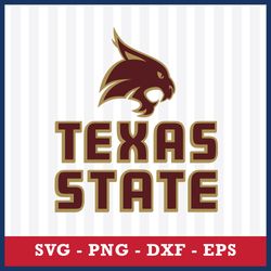 texas state bobcats svg, texas state bobcats logo svg, ncaa svg, sport svg, png dxf eps file