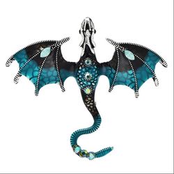 Dragon brooch, Statement fantasy jewelry