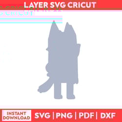 bluey bob heeler silhousettes svg, bluey birthday svg, bluey characters svg, png, pdf, dxf digital file